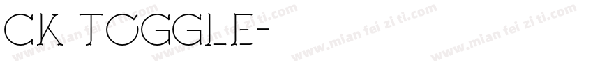 CK Toggle字体转换